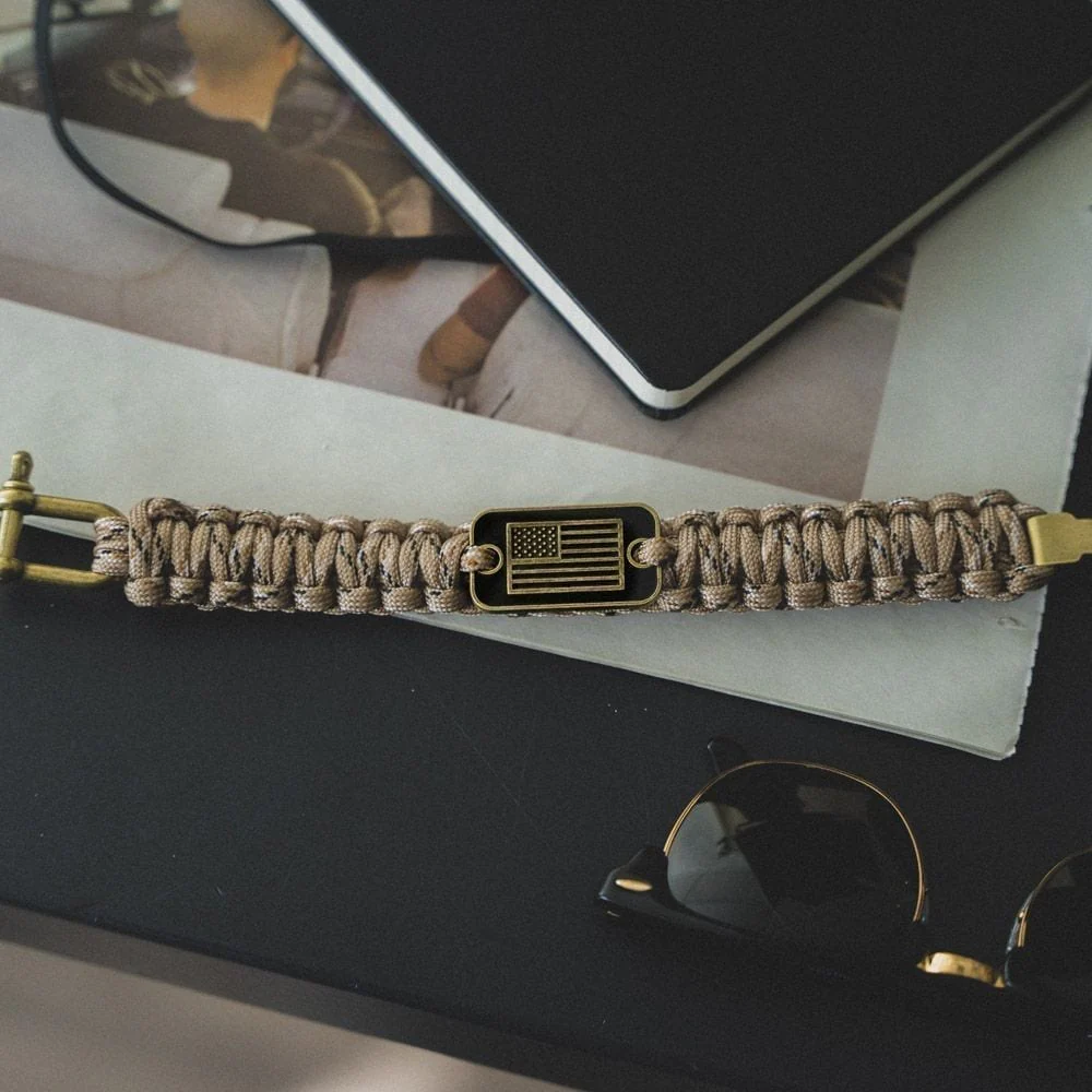 Band Of Brothers  Desert Camo Paracord Bracelets - Set of 3 - Image 6