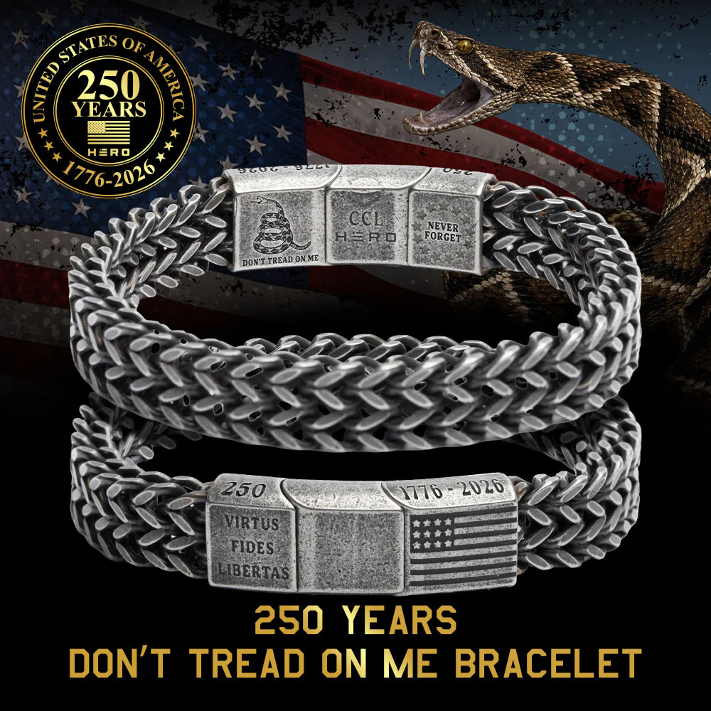 USA 250 Years Ultimate Collection - 250 Years Of FreedomTee, 250th Anniversary 1776-2026 Hat and 250th Don’t Tread On Me Bracelet - Image 5